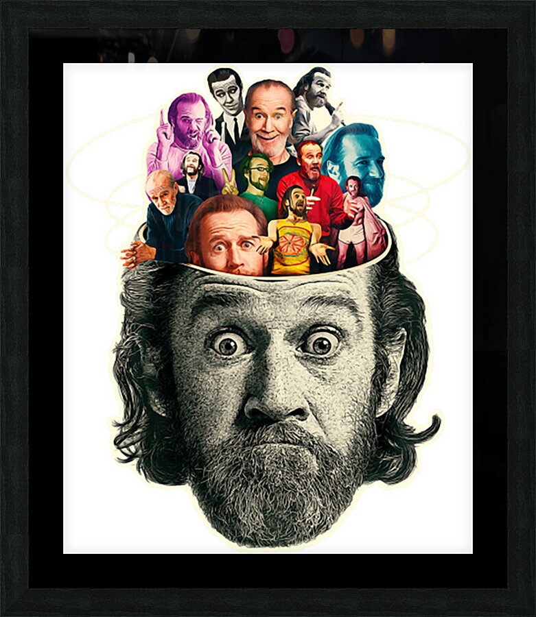 George Carlin 13 Picture Frame print