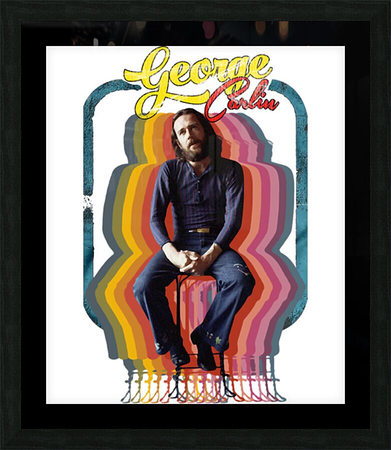 George Carlin 14 Picture Frame print