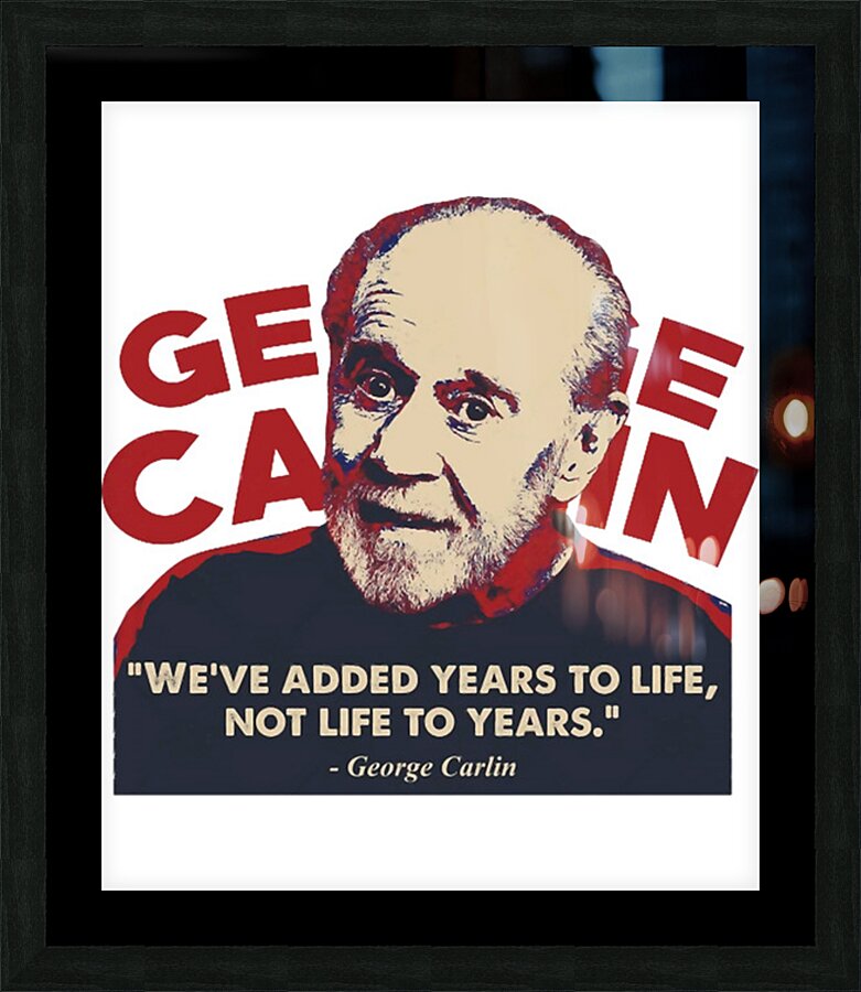 George Carlin 17 Picture Frame print