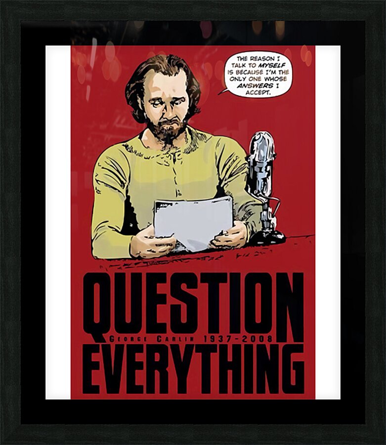 George Carlin 25 Picture Frame print