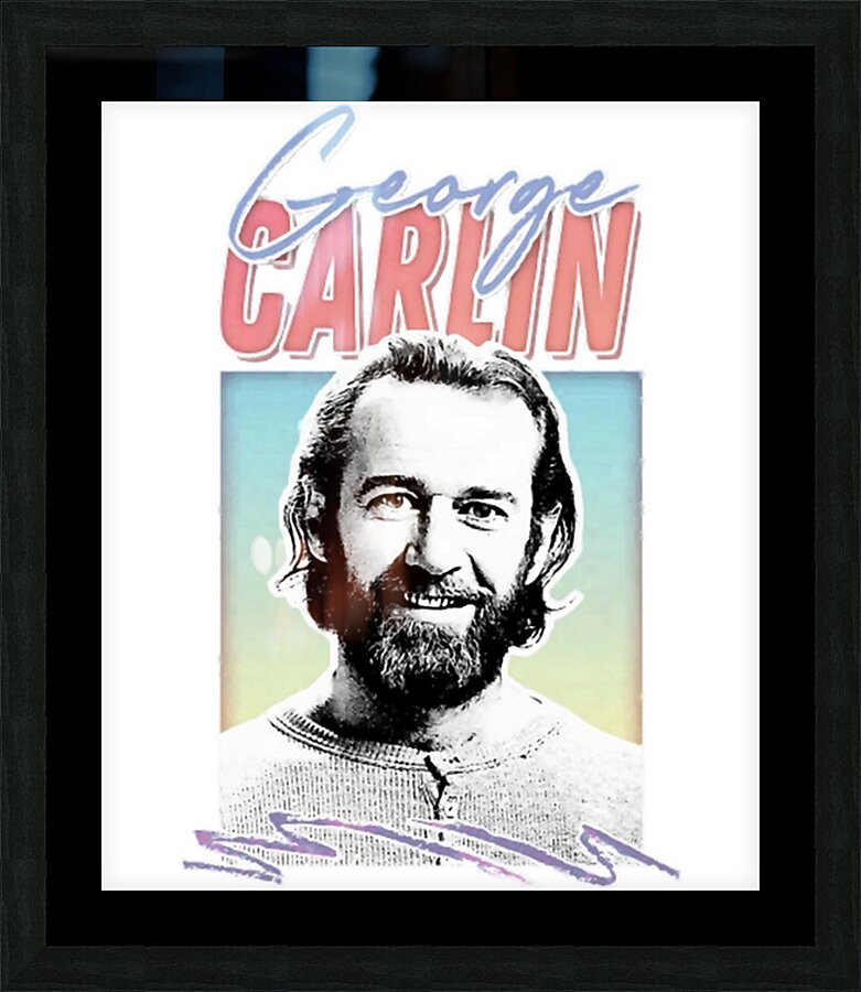 George Carlin 28 Picture Frame print