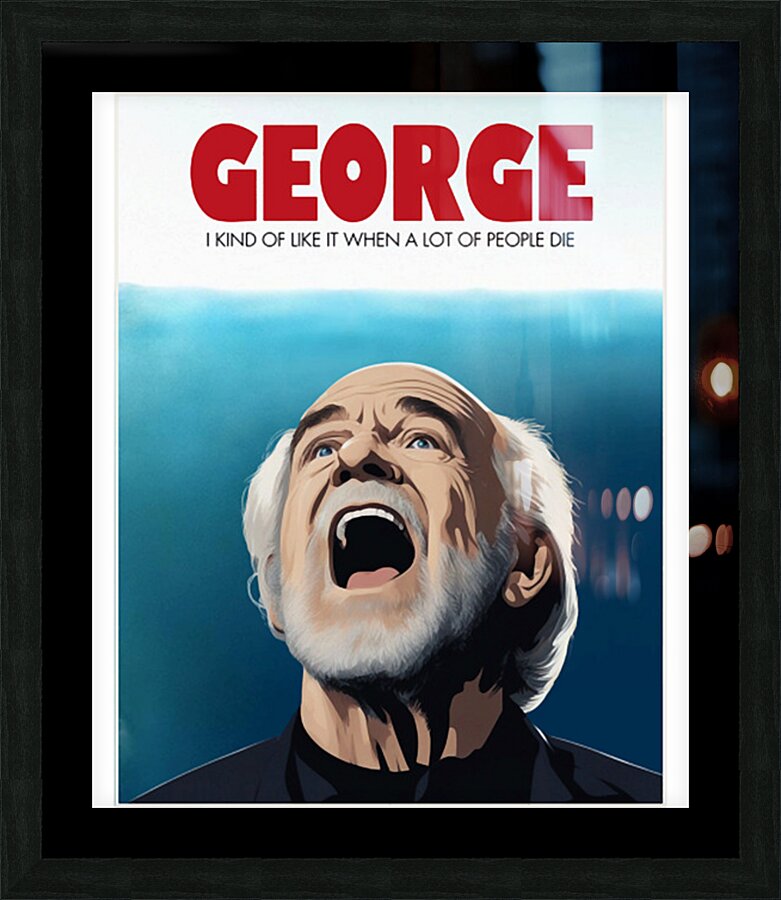 George Carlin 33 Picture Frame print
