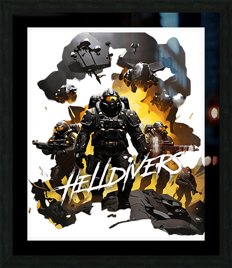 helldivers 4 Picture Frame print