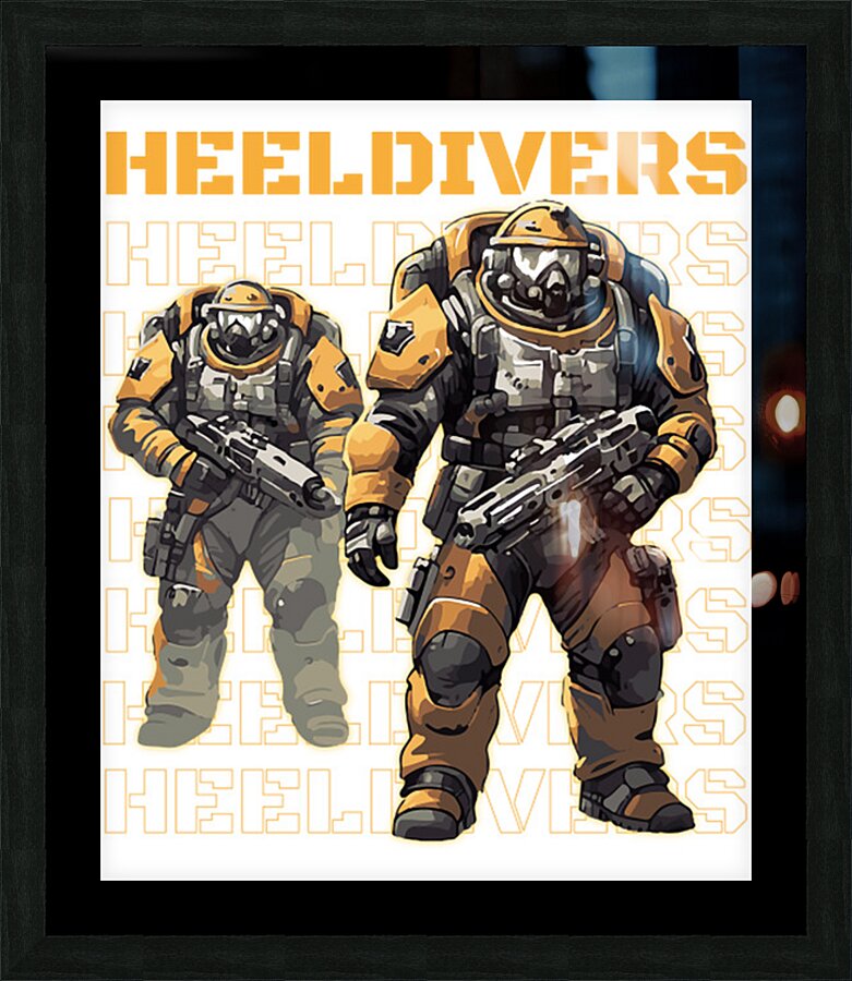 helldivers 19 Picture Frame print