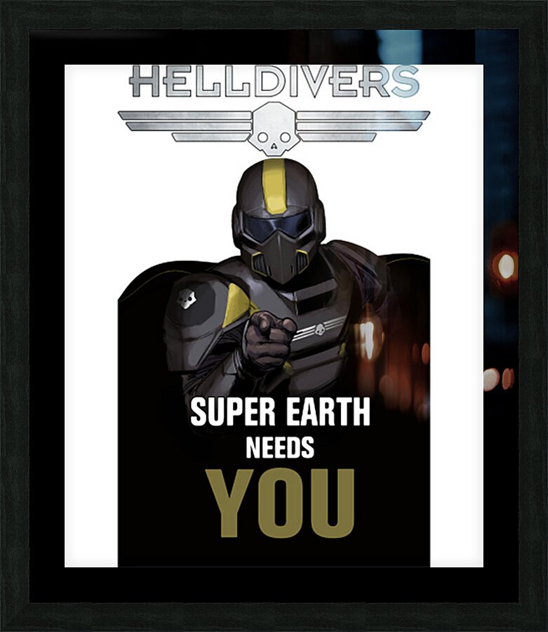 helldivers 25 Picture Frame print