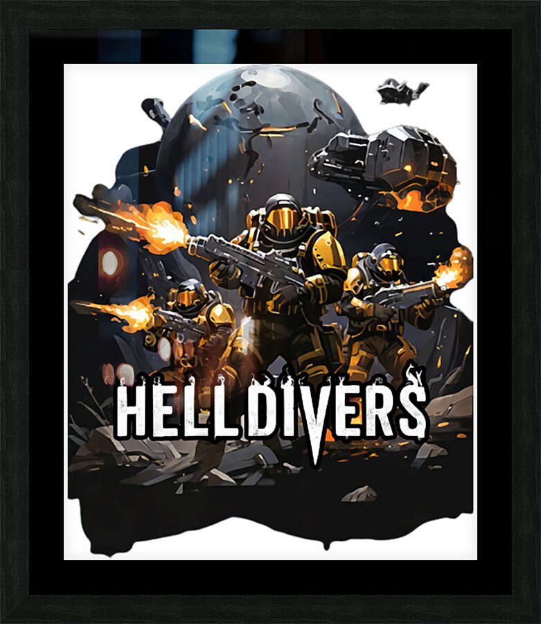 helldivers 32 Picture Frame print