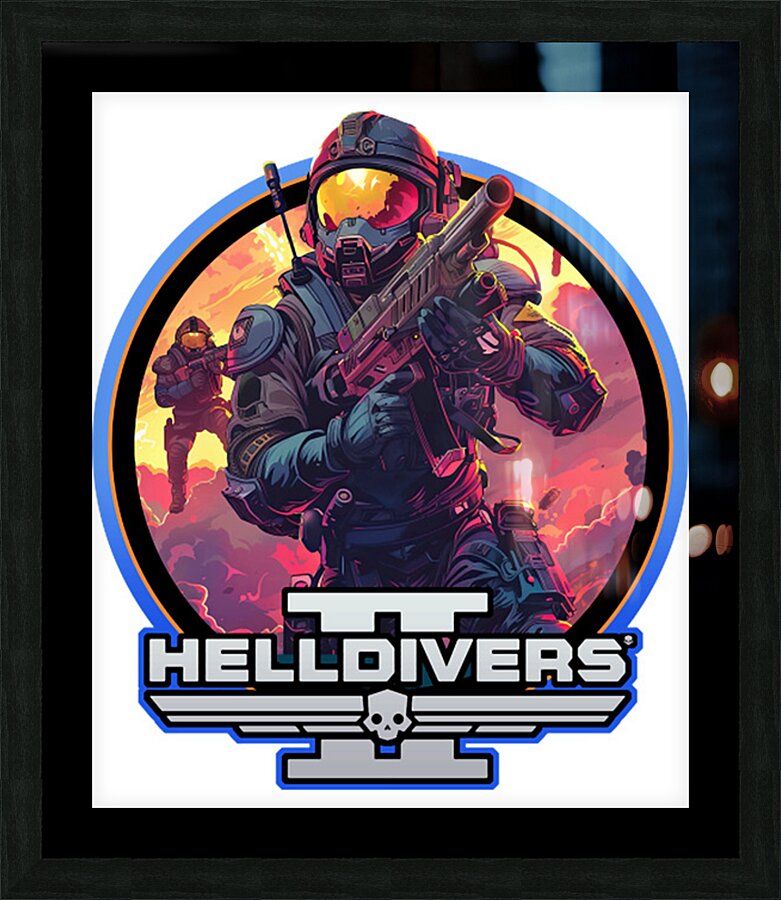 helldivers 37 Picture Frame print