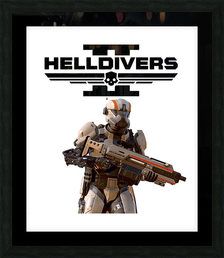 helldivers 40 Picture Frame print