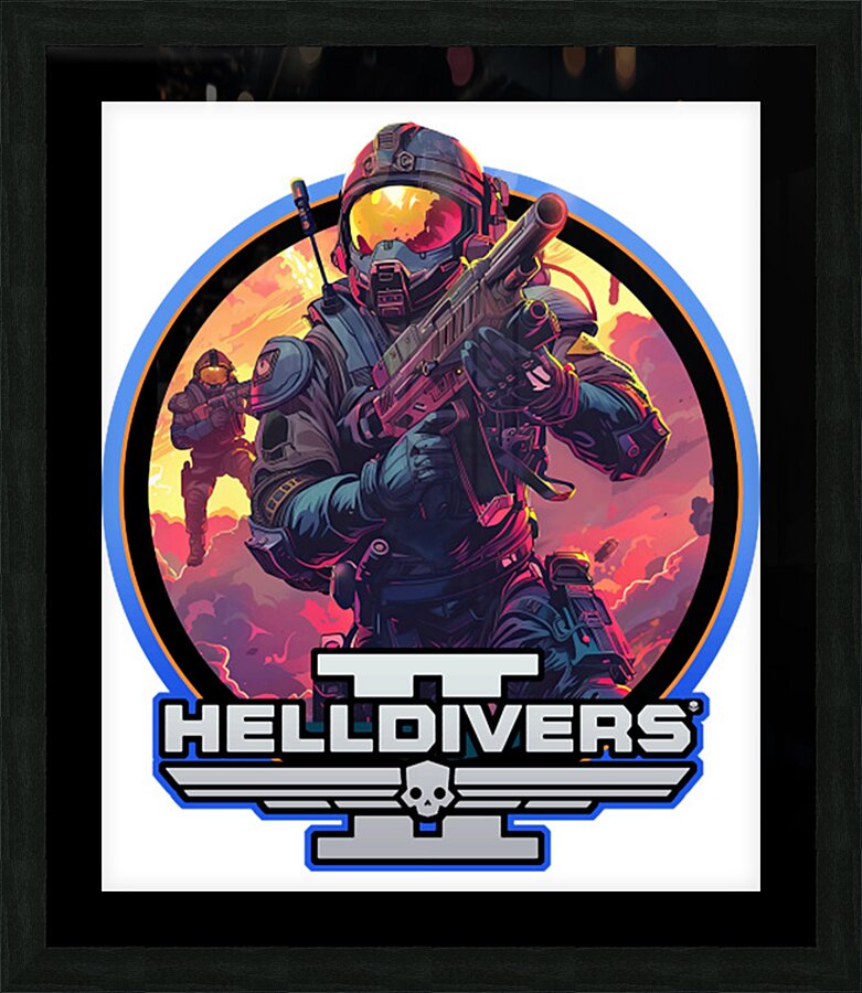 helldivers 42 Picture Frame print