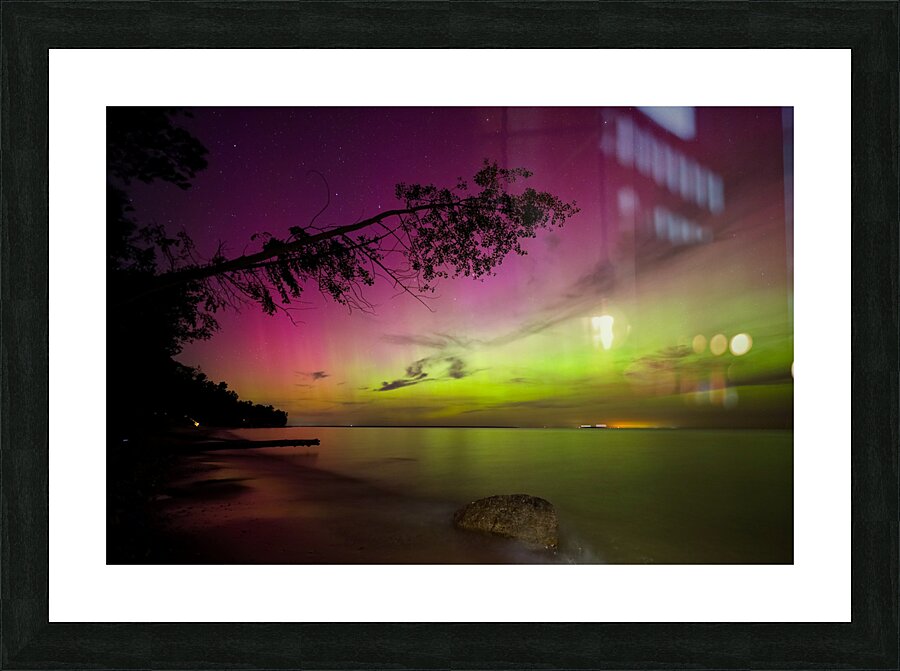 Lake Huron Aurora  Picture Frame print