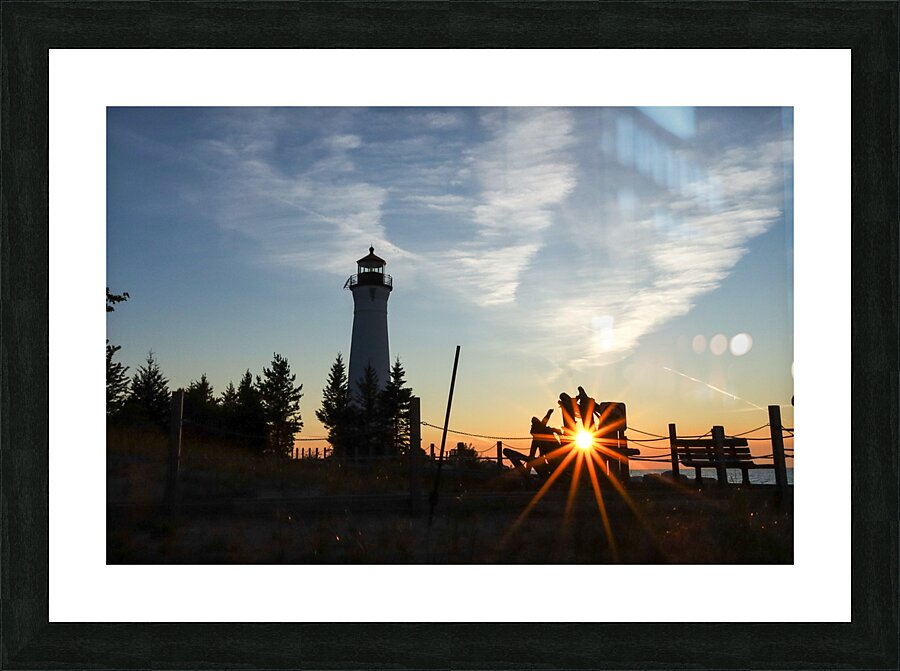 Crisp Point Lighthouse Sunset Picture Frame print
