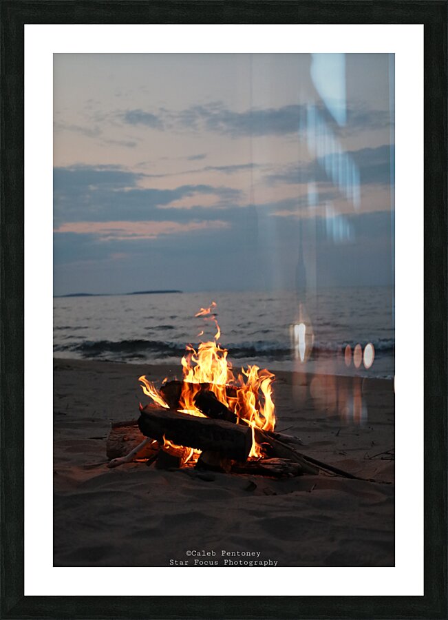 Lake Superior Campfire Picture Frame Printing
