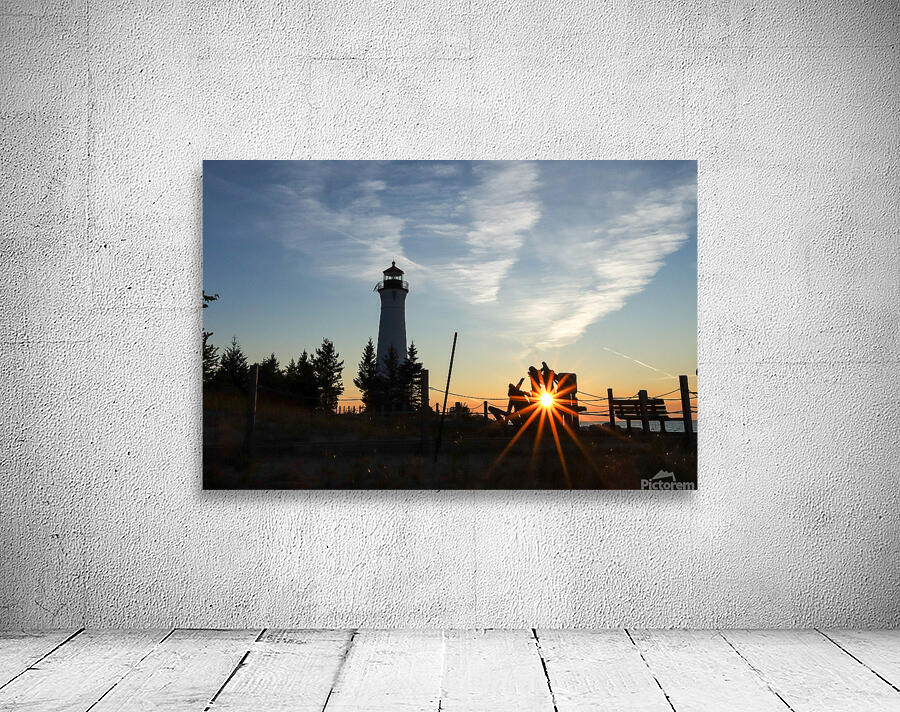 Crisp Point Lighthouse Sunset Wall Preview