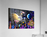 Alien Moon City Acrylic Print