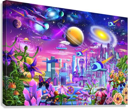 The Cosmic City Canvas Print