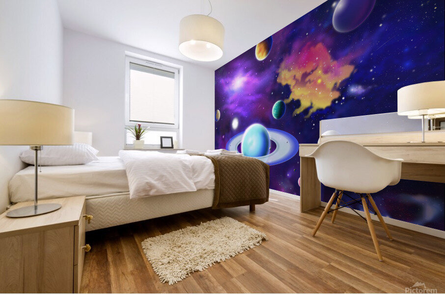 Nebulous Planets Mural print