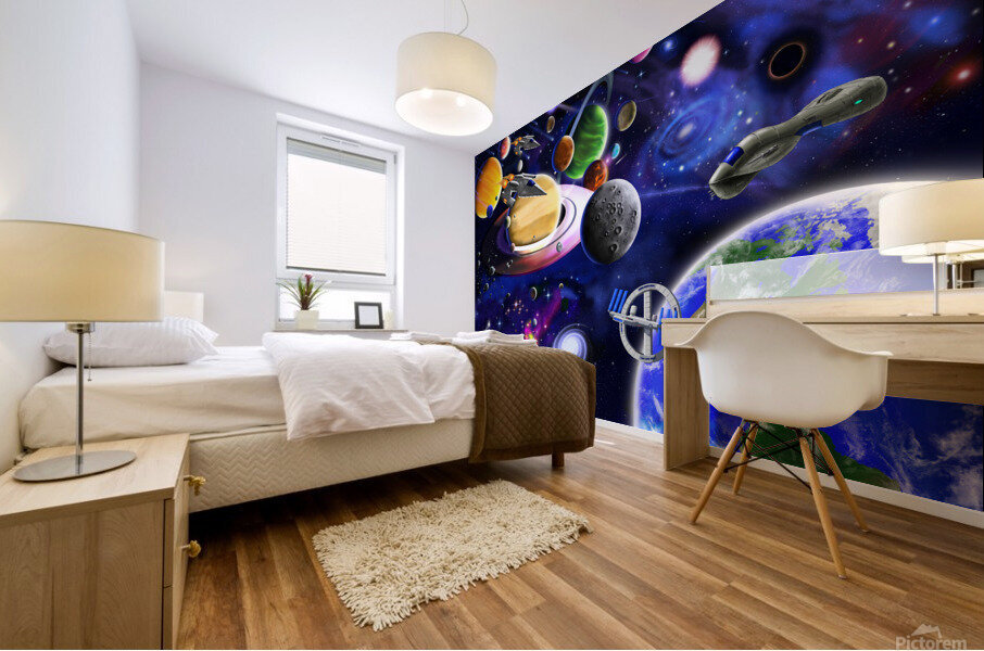Future Cosmic Voyages Mural print