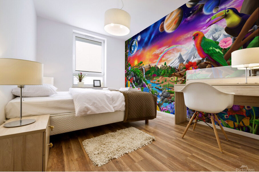 Cosmic Paradise Mural print