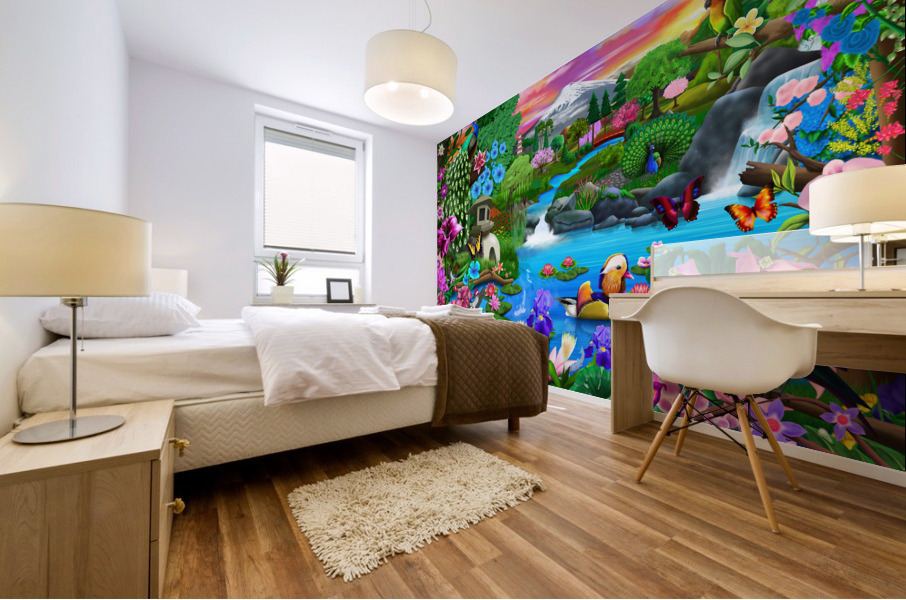Oriental Paradise Mural print