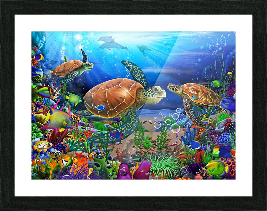 Turtles Ocean Wonders Picture Frame print