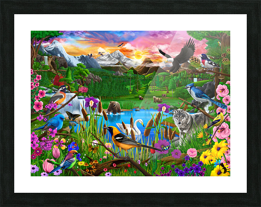 Yellowstone Picture Frame print