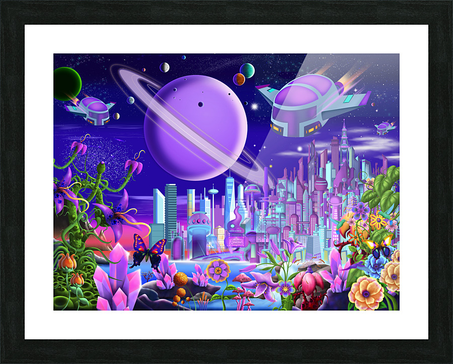 New Cosmic City Picture Frame print