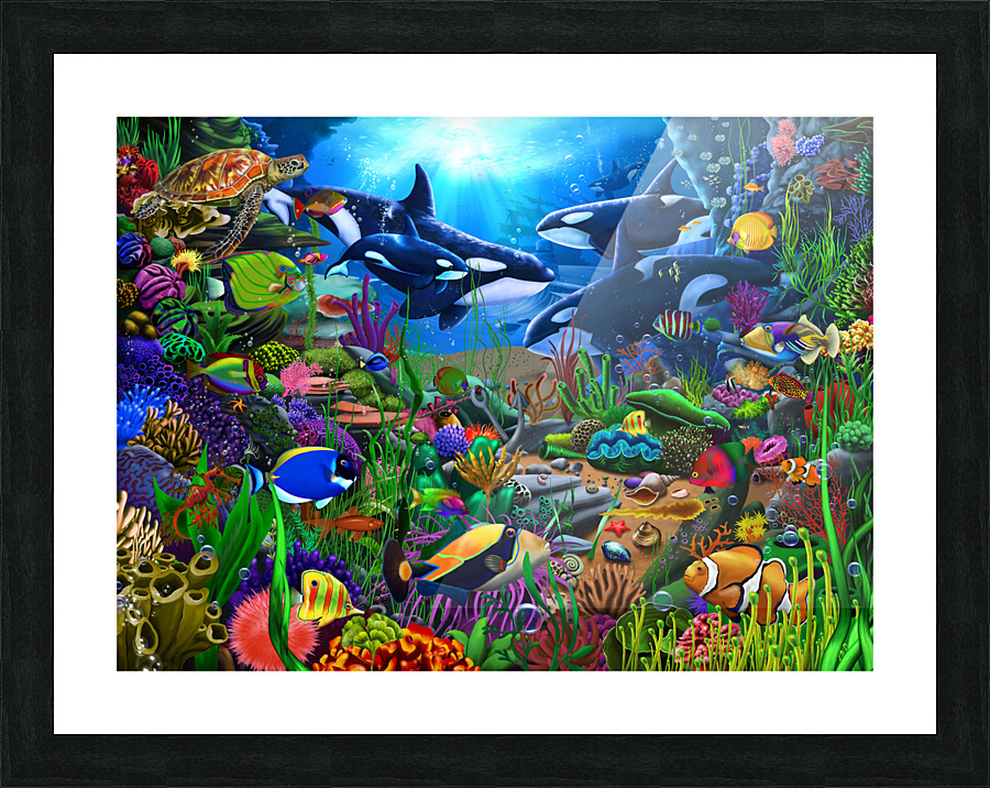 Orcas Ocean Domain Picture Frame print