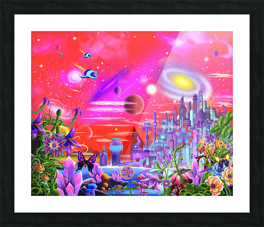 Intergalactic City Picture Frame print