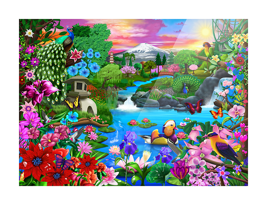 Oriental Paradise Picture Frame print