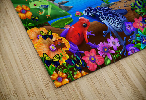 Jungle Frogs Extended GeraldNewtonCosmicArt puzzle