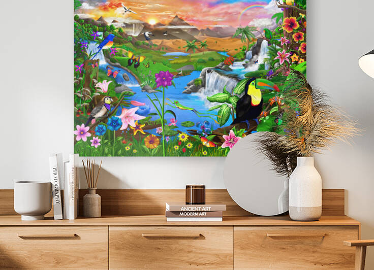 Toucans Wonderland by GeraldNewtonCosmicArt