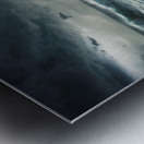 Large Red Heart Precariously Drifting In Tumultuo Metal print