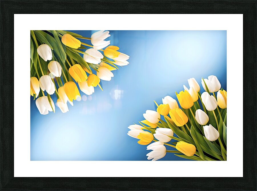 Spring flowers background Picture Frame print