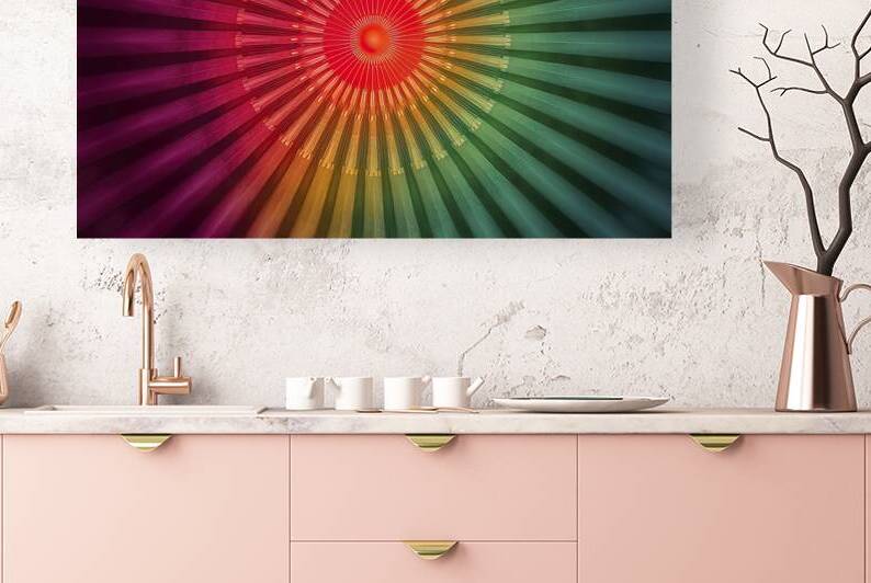 Abstract gradient blurred pattern colorful with g by Liviu Ghitun