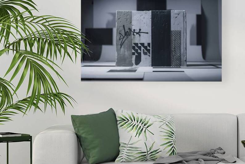 gray and black cement wall studio background 3.jp by Liviu Ghitun
