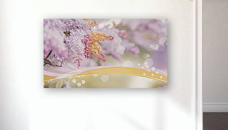 Beautiful blurred yellow pink design border of li by Liviu Ghitun