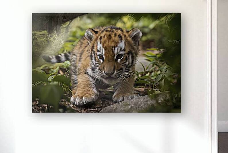 Siberian tiger cub Panthera tigris altaica 1 by Liviu Ghitun