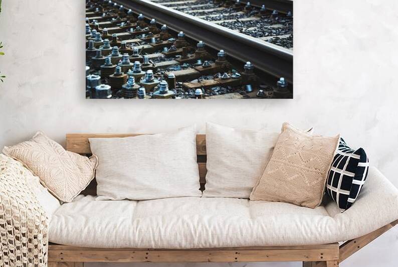 A railway track meticulously aligned and bordered by Liviu Ghitun