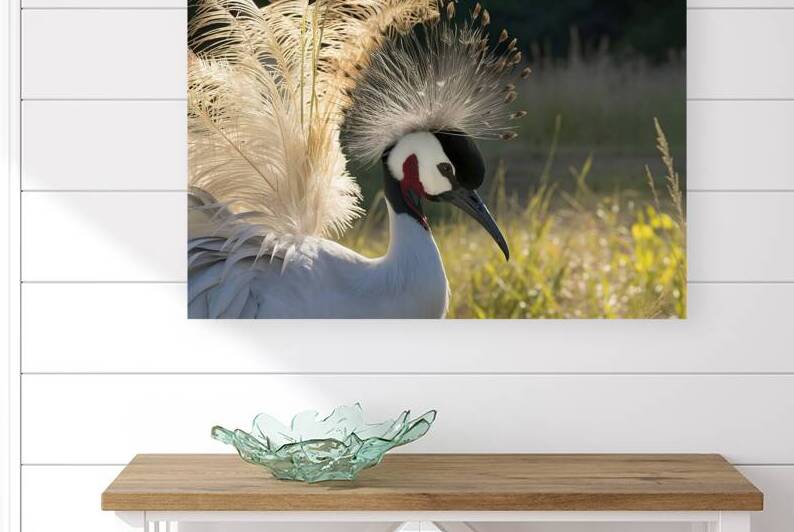 Beautiful crowned crane close up by Liviu Ghitun