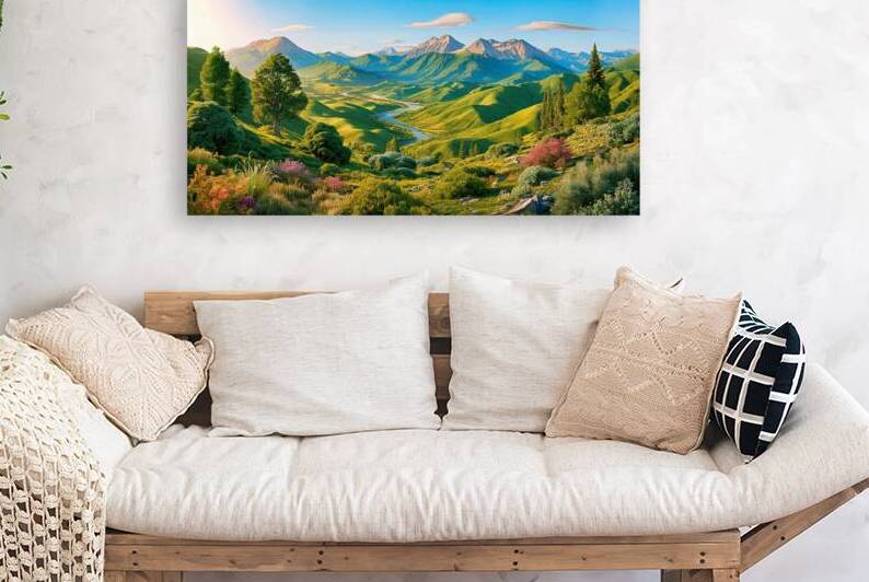 A breathtaking landscape of rolling green hills a by Liviu Ghitun