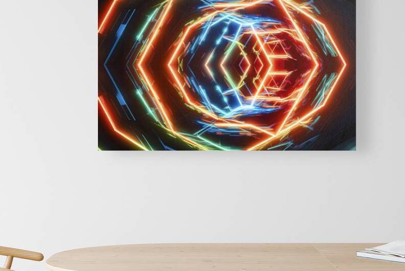 Abstract background hexagon pattern with glowing by Liviu Ghitun