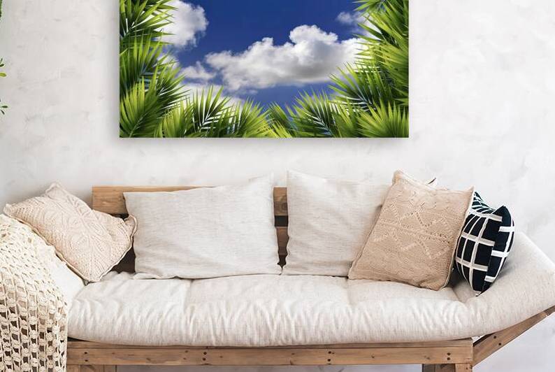 tropical background pattern green fresh juicy pal by Liviu Ghitun