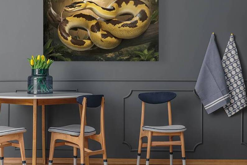 portrait of snake Paraguayan South or Yellow Anac by Liviu Ghitun