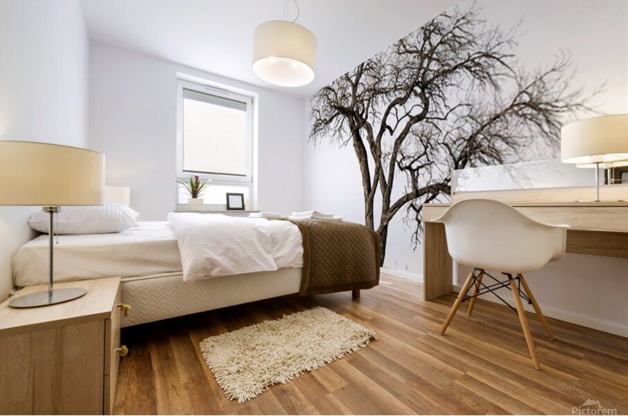 Solitude in Twisted Branches Mural print
