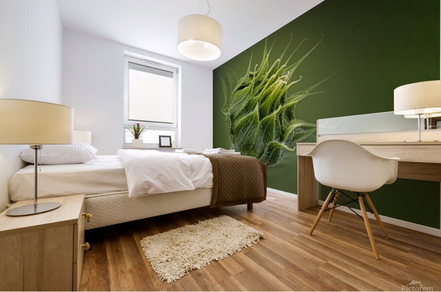 Tender Green Awakening Mural print