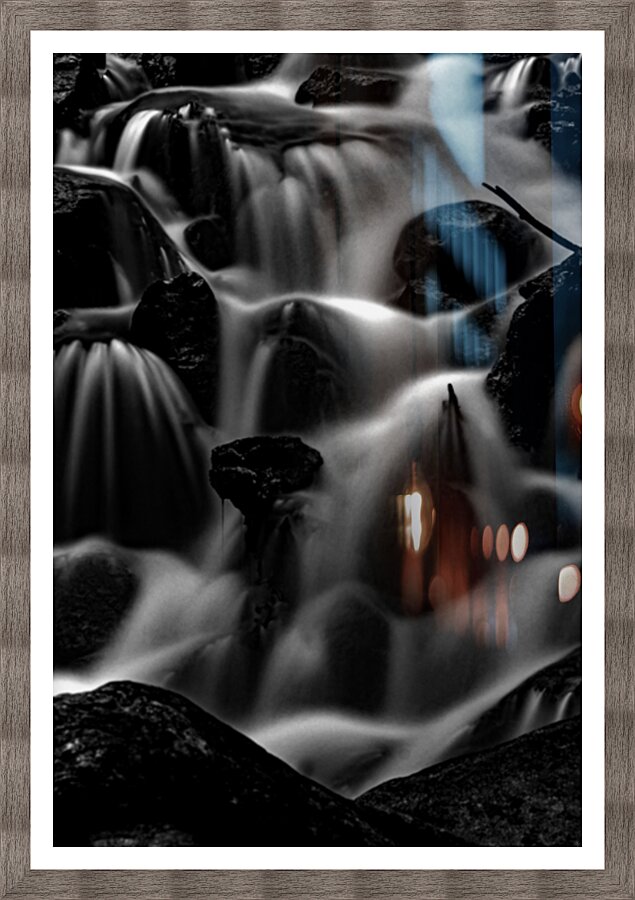 Dark Veil Over Stone  Picture Frame print