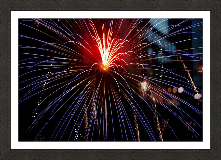 Bleeding fire Picture Frame print