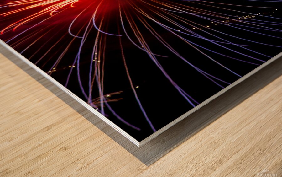 Bleeding fire Wood print