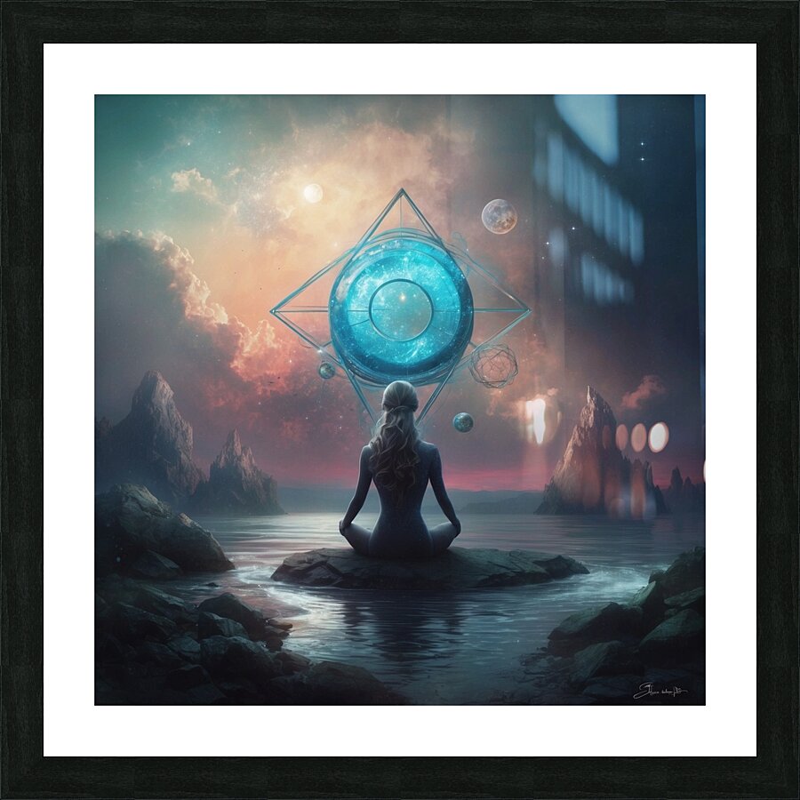 Quantum Moon Picture Frame print