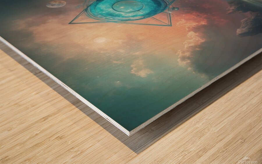 Quantum Moon Wood print